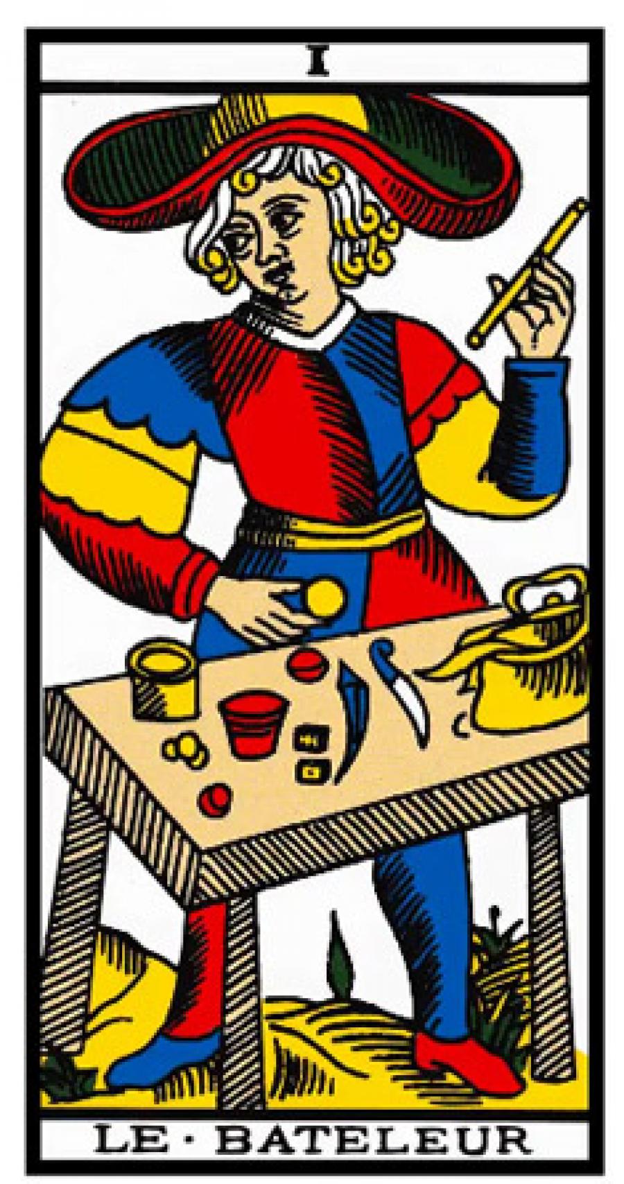 Carta el mago tarot Marsella